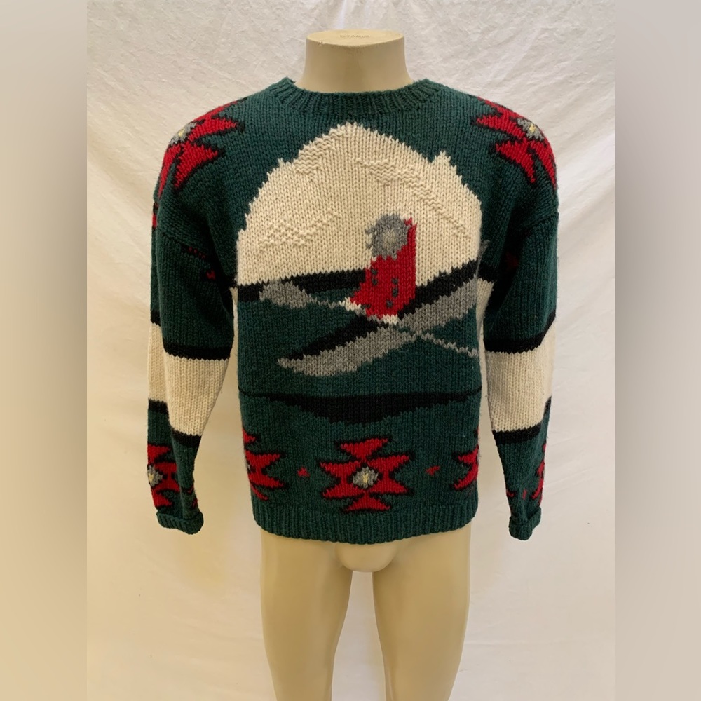 VTG Woolrich Rugged Outdoors Men’s Size Medium Knit 🧶 Crewneck Sweater